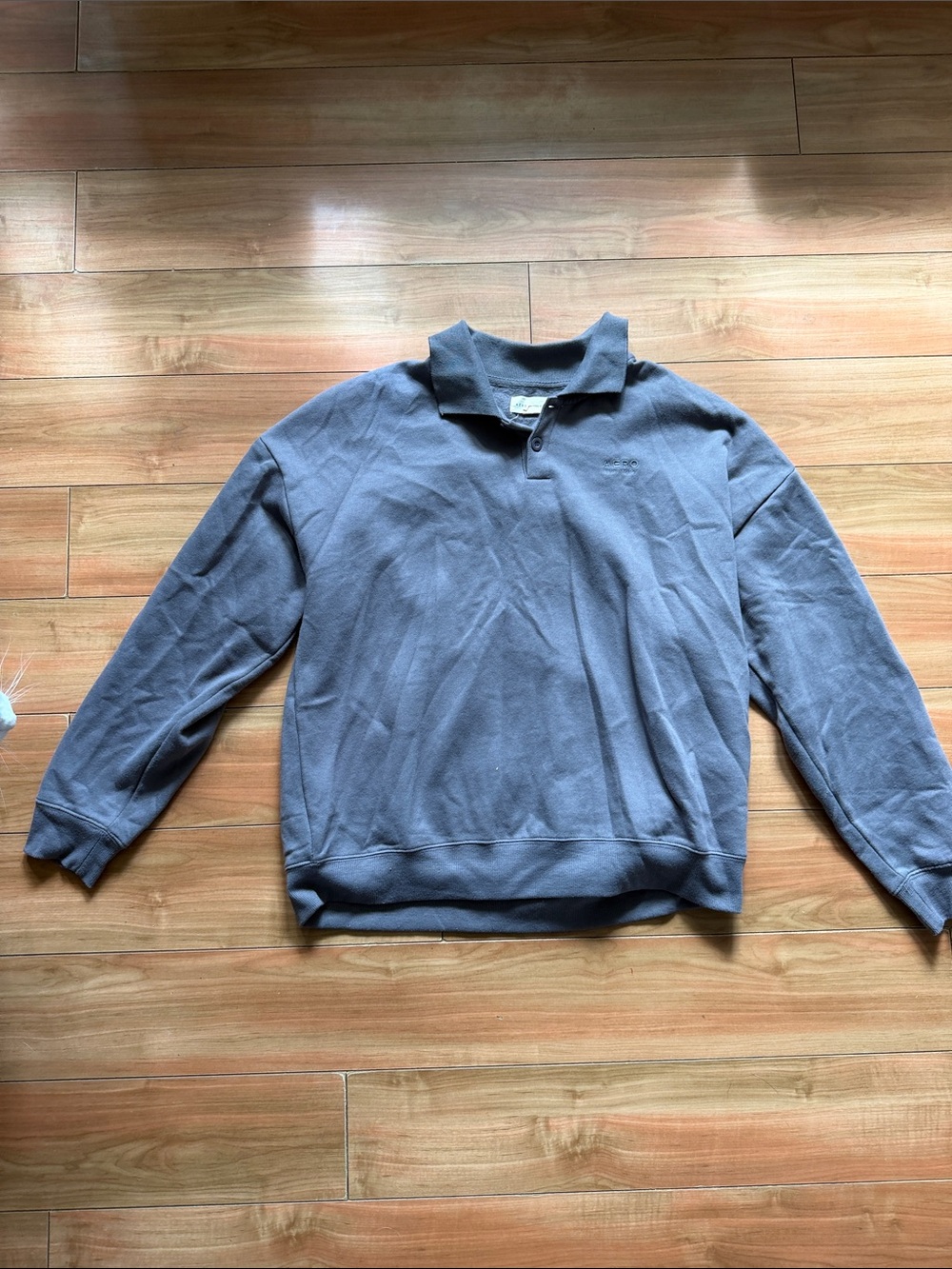 Men's Aeropostale Grey Polo Collar Sweatshirt